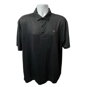 Men’s Callaway Opti-dri Black Polo Golf Shirt Size Medium Large